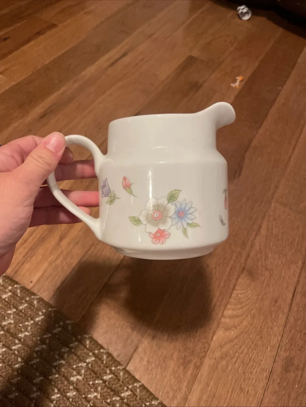 Vintage 1989 Floral Creamer / Gravy Pitcher by F.T.D.A Especially For You Japan